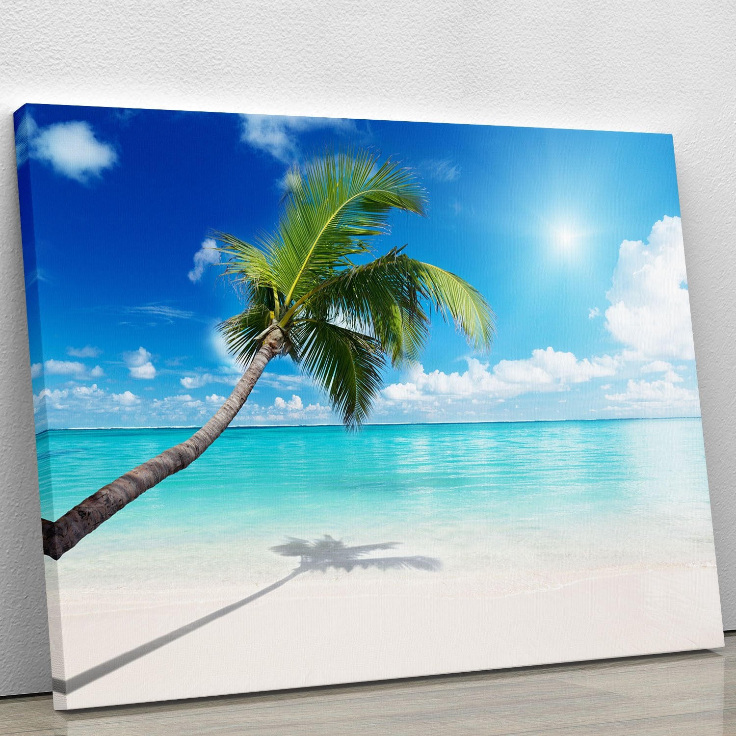 palm and beach Canvas Print or Poster