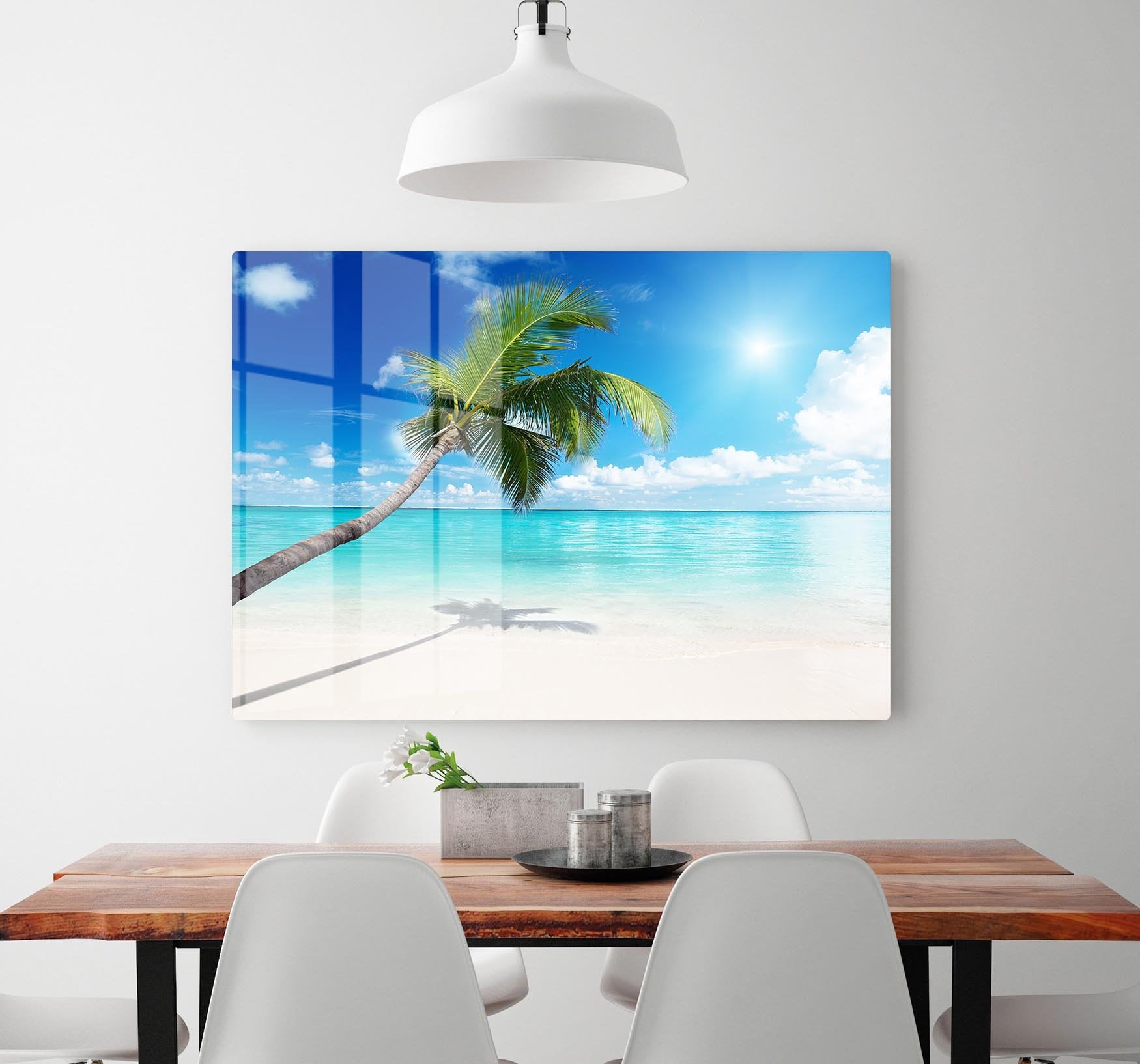 palm and beach HD Metal Print - Canvas Art Rocks - 2