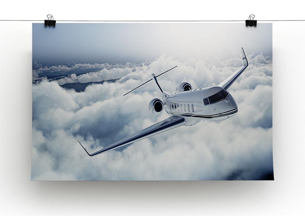 private jet flying over the earth Canvas Print or Poster - Canvas Art Rocks - 2