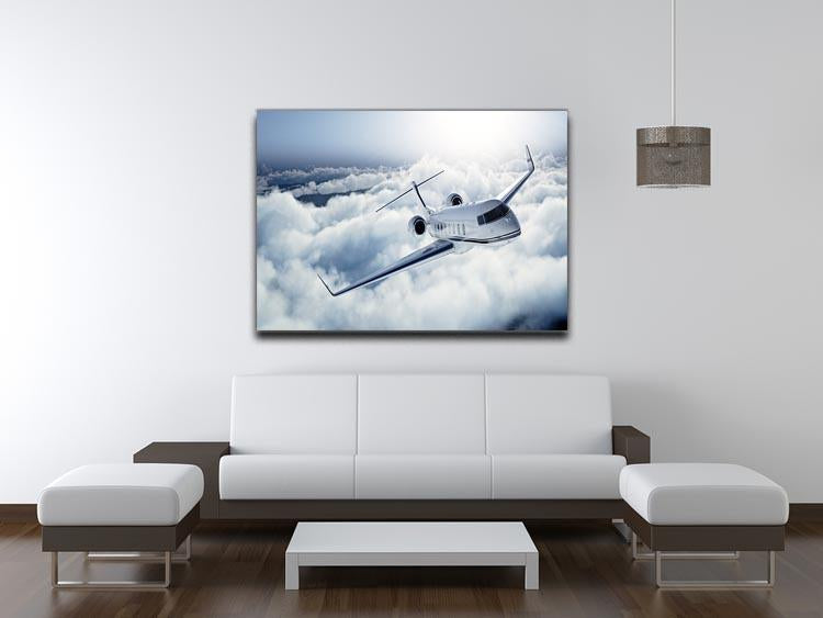private jet flying over the earth Canvas Print or Poster - Canvas Art Rocks - 4