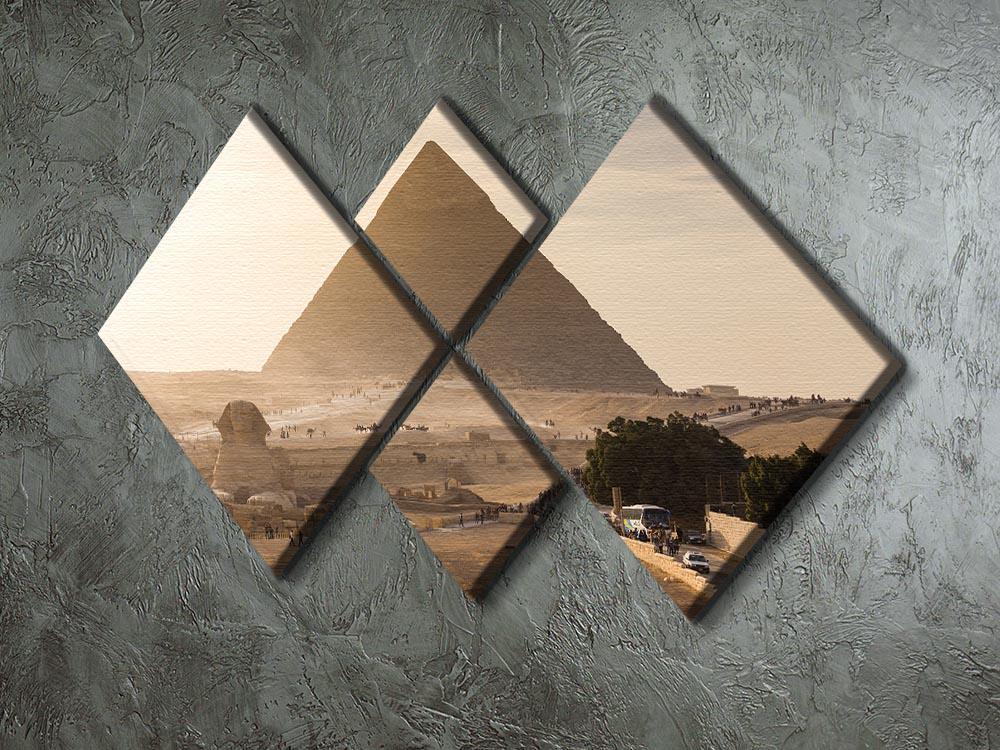 pyramid of Giza in Egypt 4 Square Multi Panel Canvas  - Canvas Art Rocks - 2