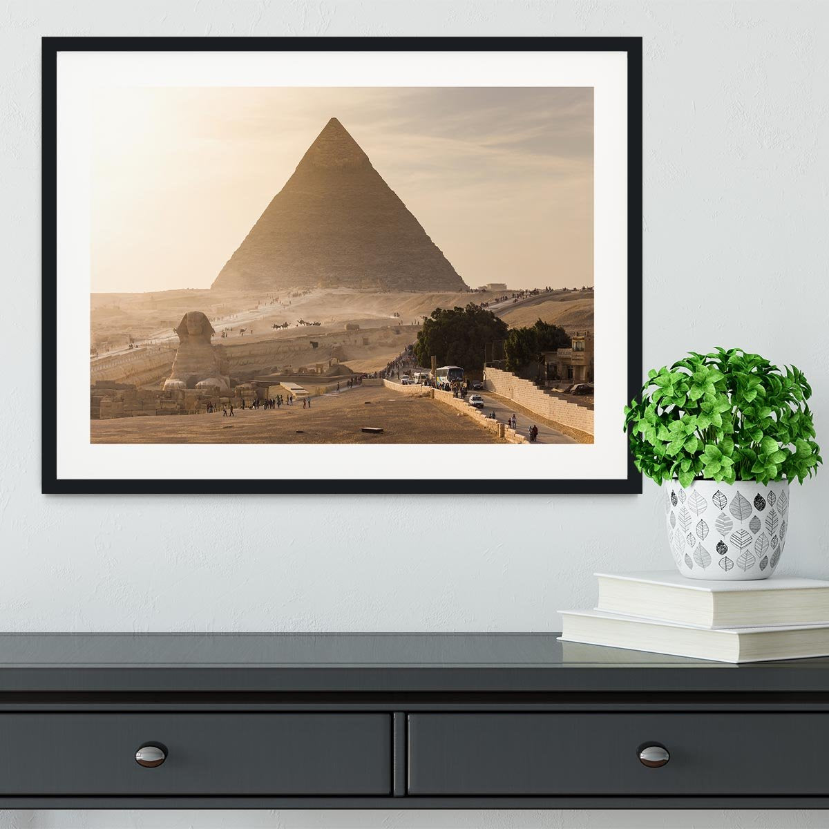 pyramid of Giza in Egypt Framed Print - Canvas Art Rocks - 1