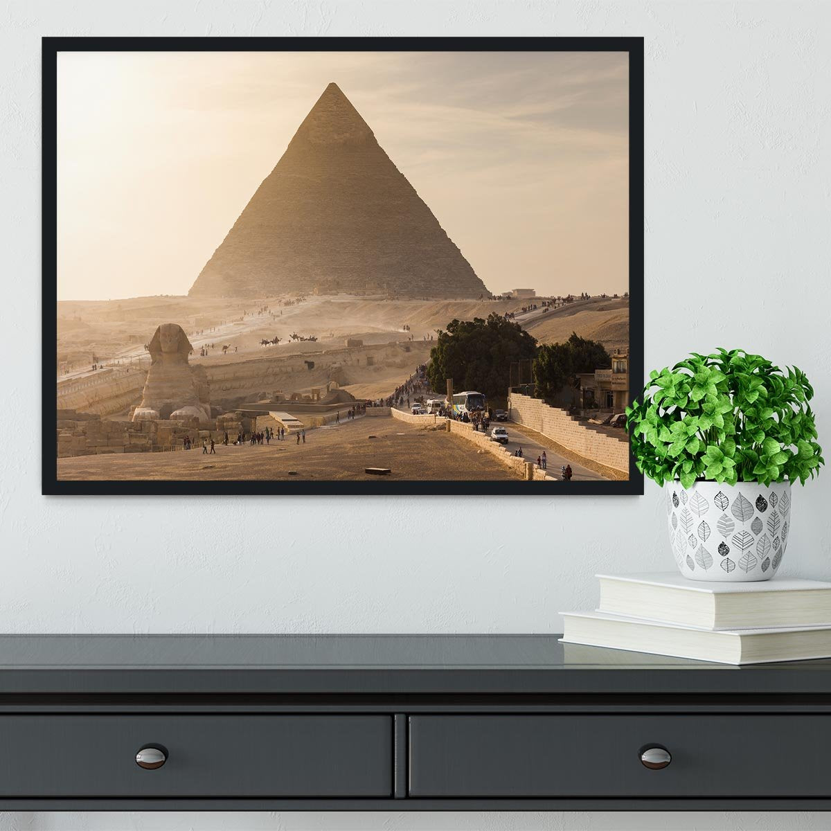 pyramid of Giza in Egypt Framed Print - Canvas Art Rocks - 2