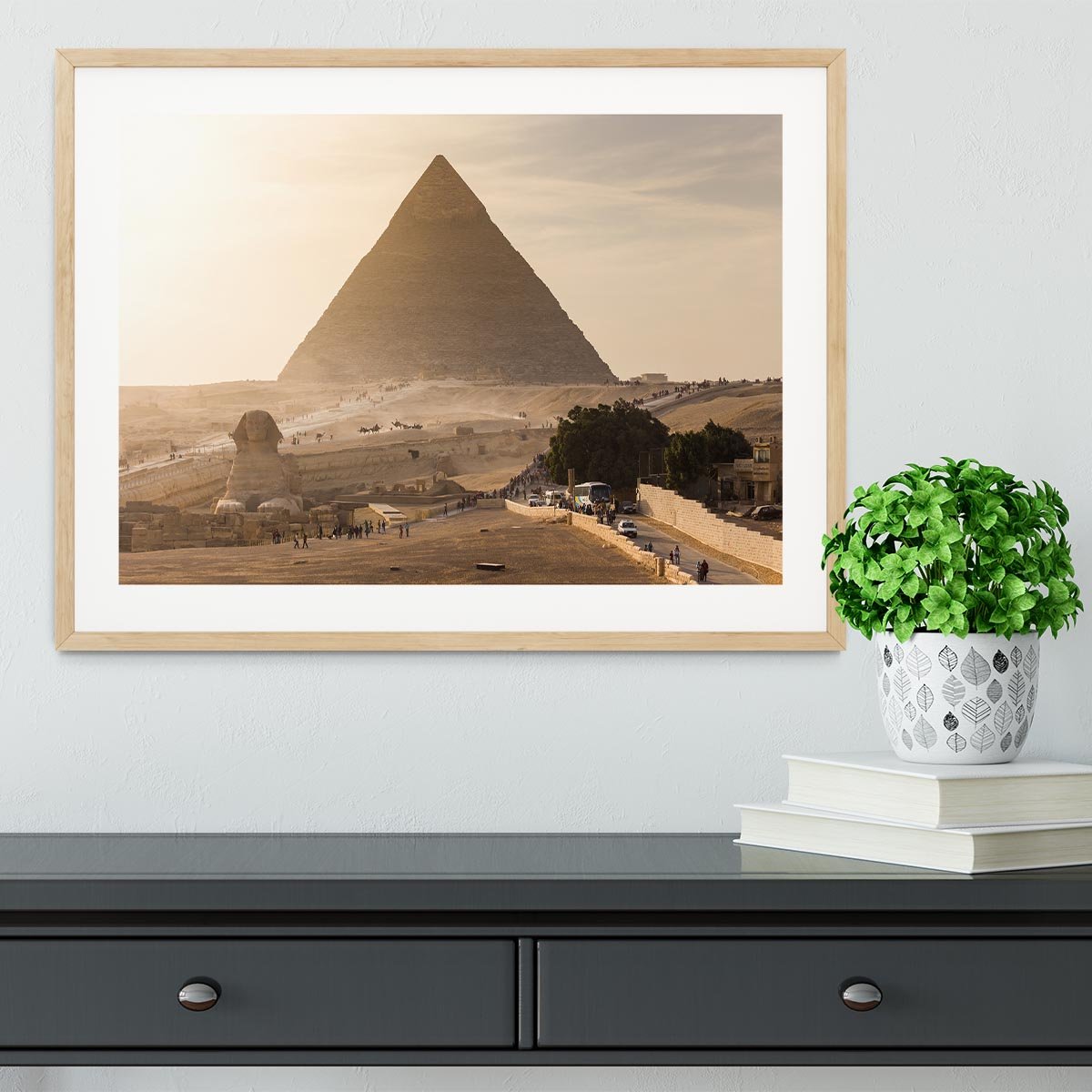 pyramid of Giza in Egypt Framed Print - Canvas Art Rocks - 3