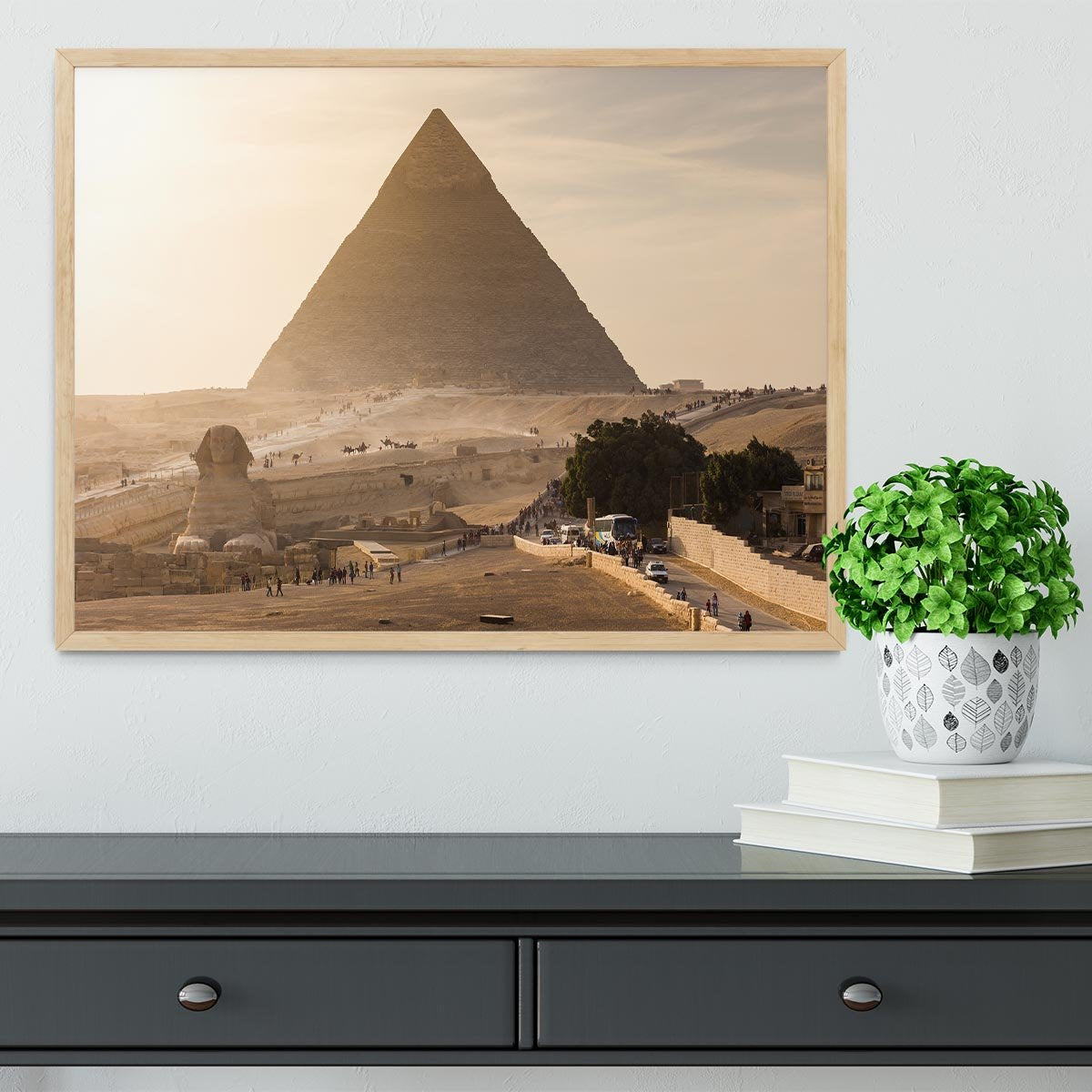 pyramid of Giza in Egypt Framed Print - Canvas Art Rocks - 4