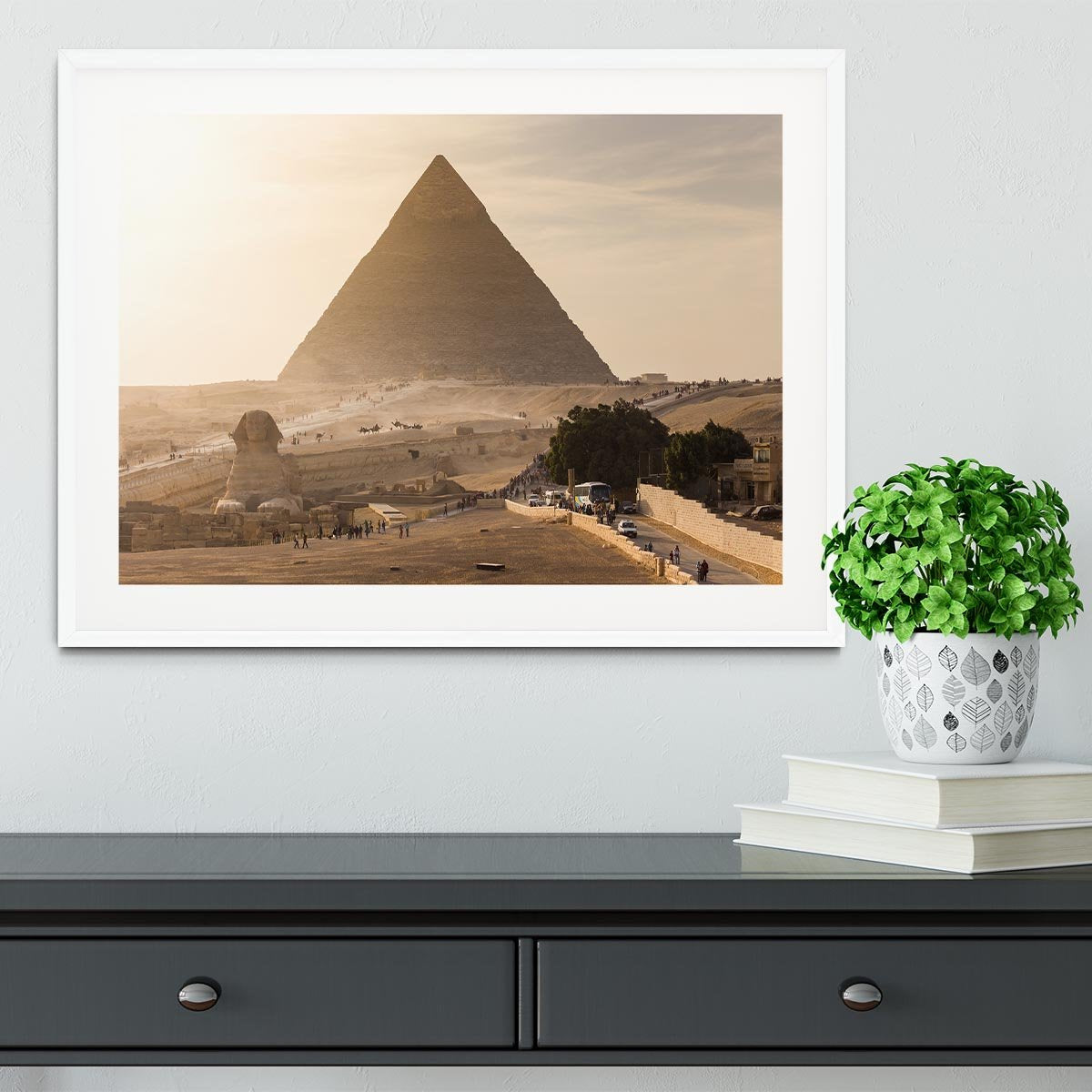 pyramid of Giza in Egypt Framed Print - Canvas Art Rocks - 5
