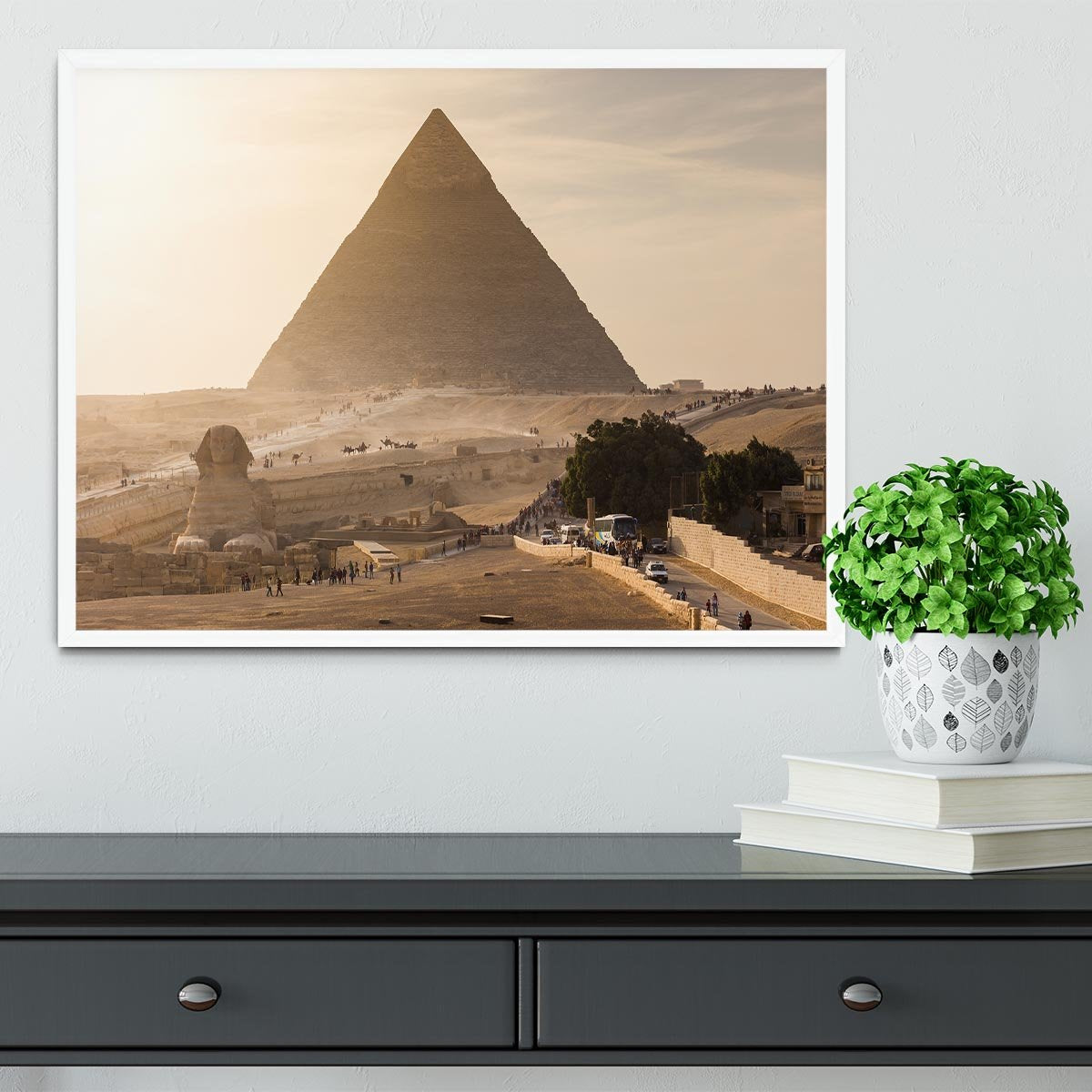 pyramid of Giza in Egypt Framed Print - Canvas Art Rocks -6
