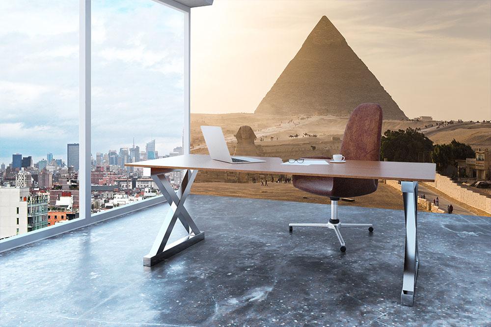 pyramid of Giza in Egypt Wall Mural Wallpaper - Canvas Art Rocks - 3