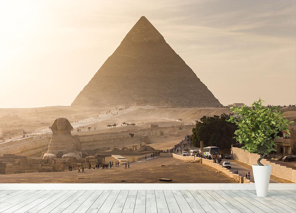 pyramid of Giza in Egypt Wall Mural Wallpaper - Canvas Art Rocks - 4