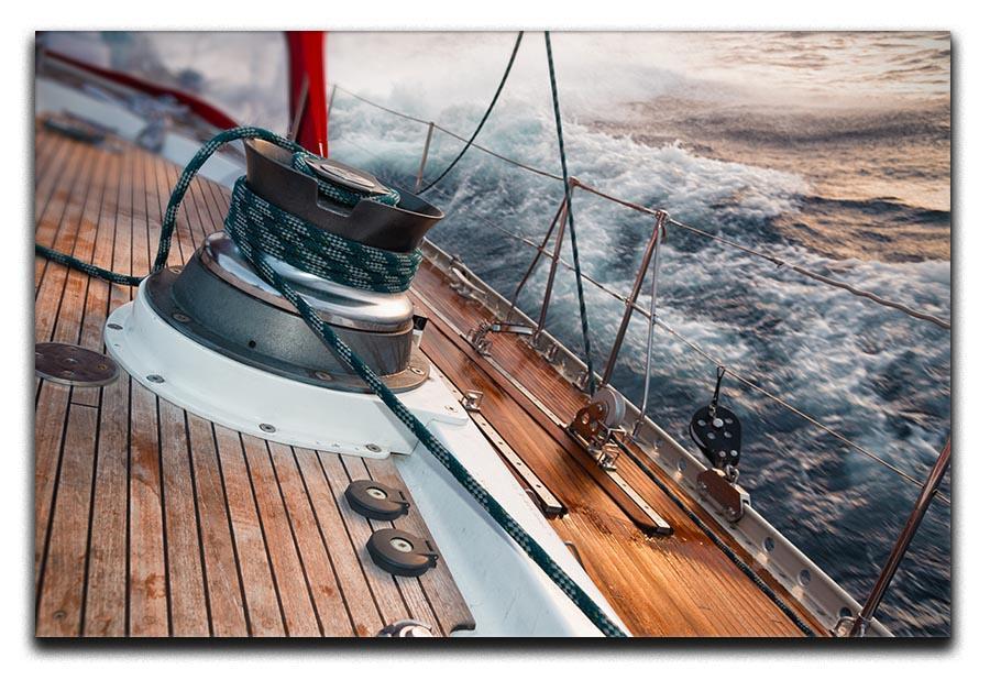sail boat under the storm Canvas Print or Poster  - Canvas Art Rocks - 1
