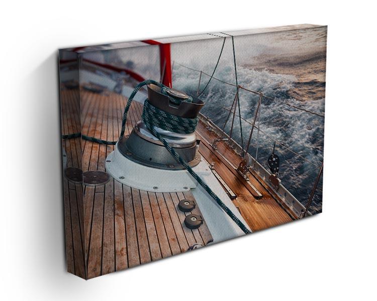 sail boat under the storm Canvas Print or Poster - Canvas Art Rocks - 3