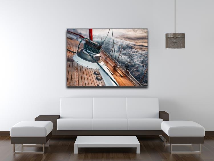 sail boat under the storm Canvas Print or Poster - Canvas Art Rocks - 4