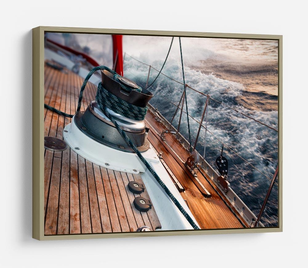 sail boat under the storm HD Metal Print