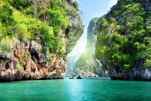 sea in Krabi Thailand Wall Mural Wallpaper - Canvas Art Rocks - 1