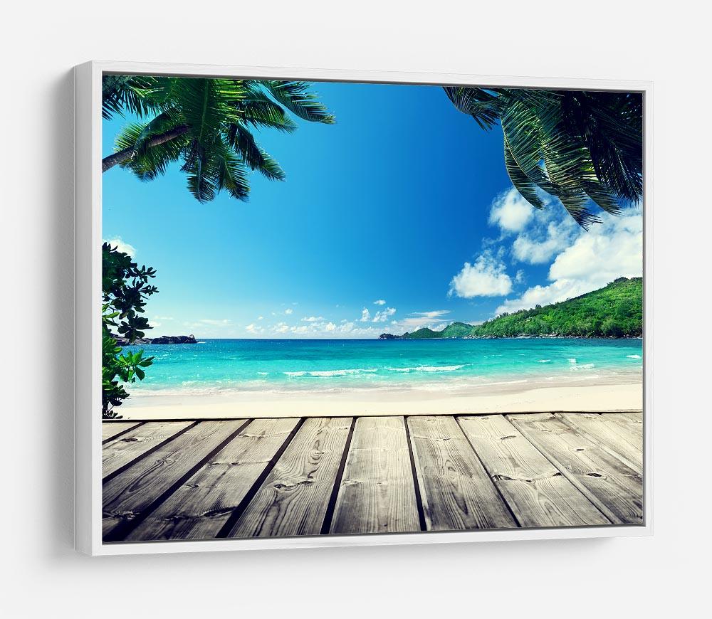 seychelles beach and wooden pier HD Metal Print - Canvas Art Rocks - 7