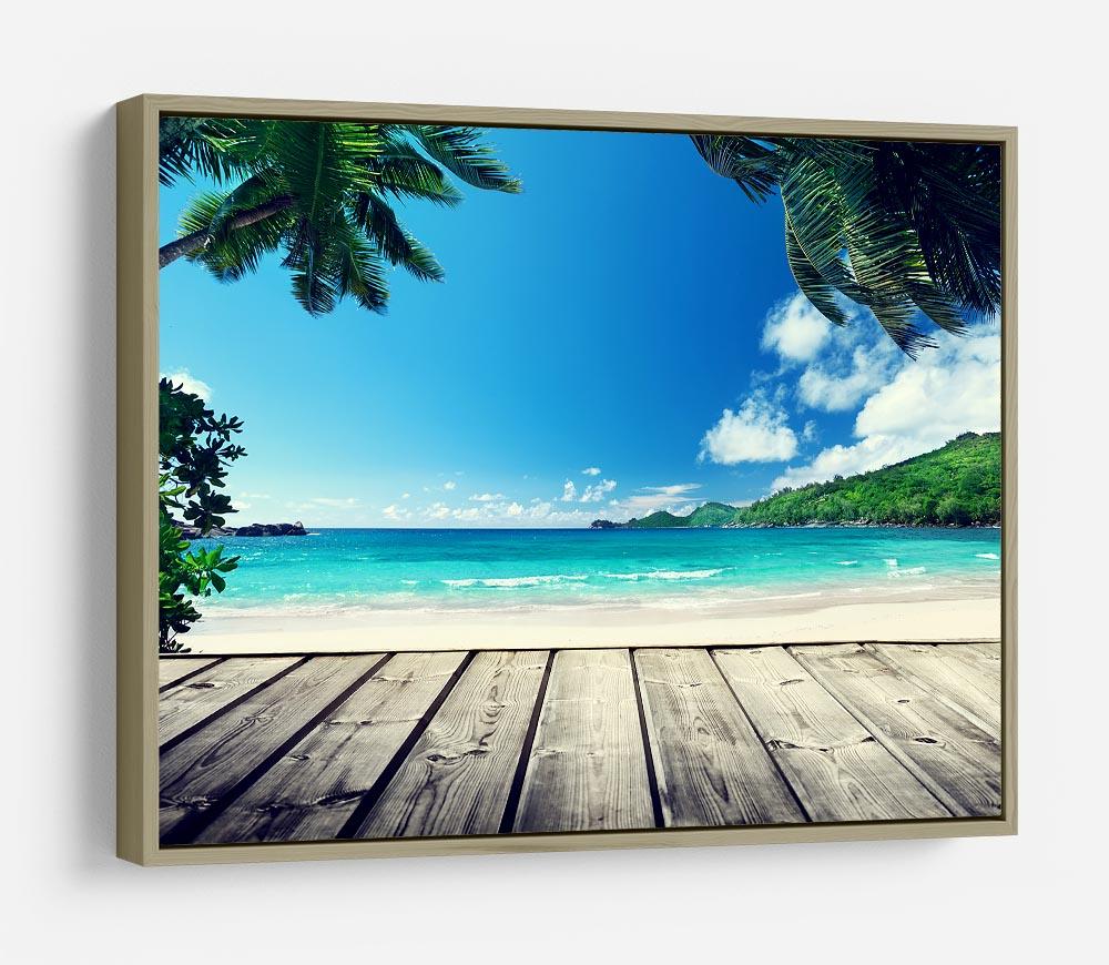 seychelles beach and wooden pier HD Metal Print - Canvas Art Rocks - 8