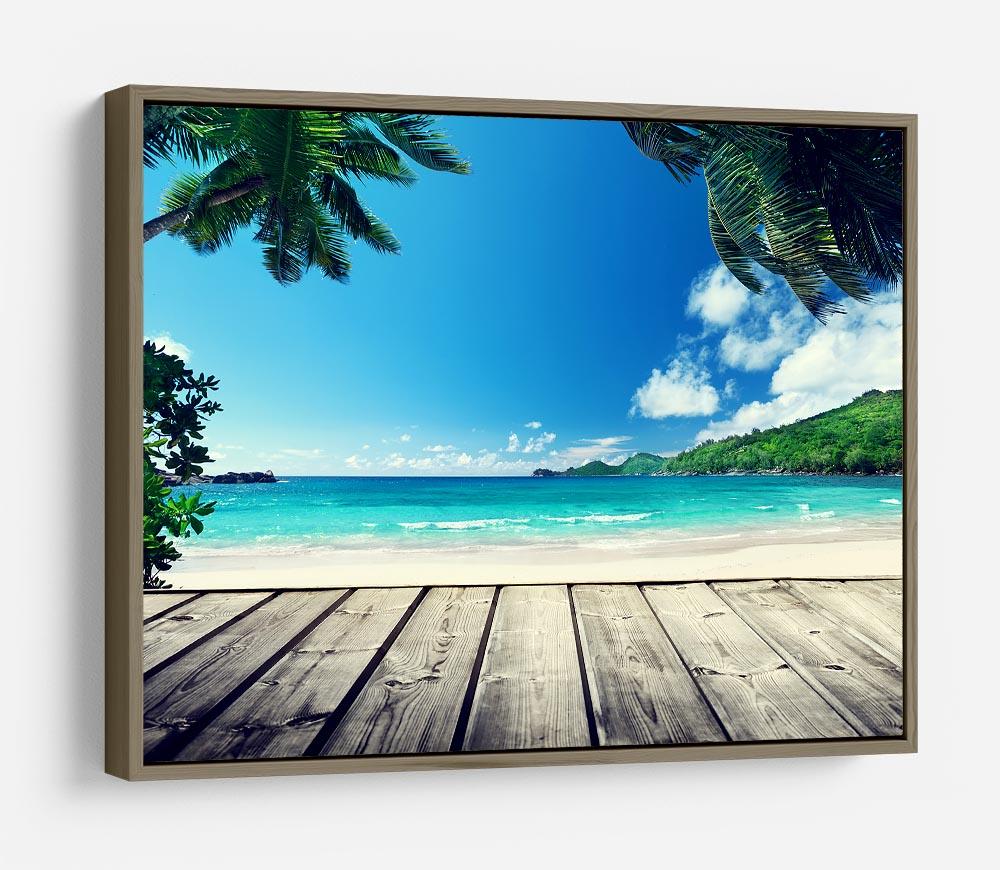 seychelles beach and wooden pier HD Metal Print - Canvas Art Rocks - 10
