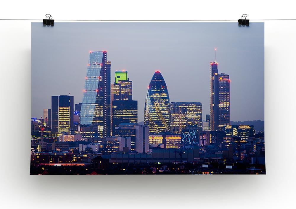 skyline from Greenwich Canvas Print or Poster - Canvas Art Rocks - 2