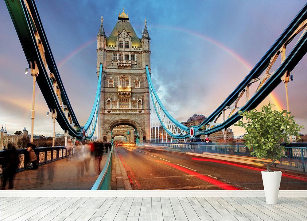 slow shutter speed Tower Bridge Wall Mural Wallpaper - Canvas Art Rocks - 4