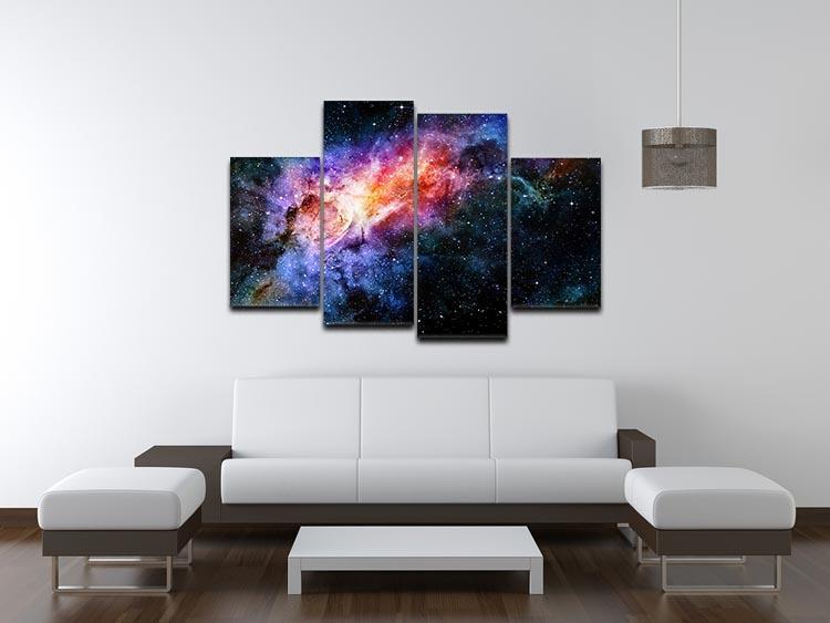 starry deep outer space nebula and galaxy 4 Split Panel Canvas - Canvas Art Rocks - 3