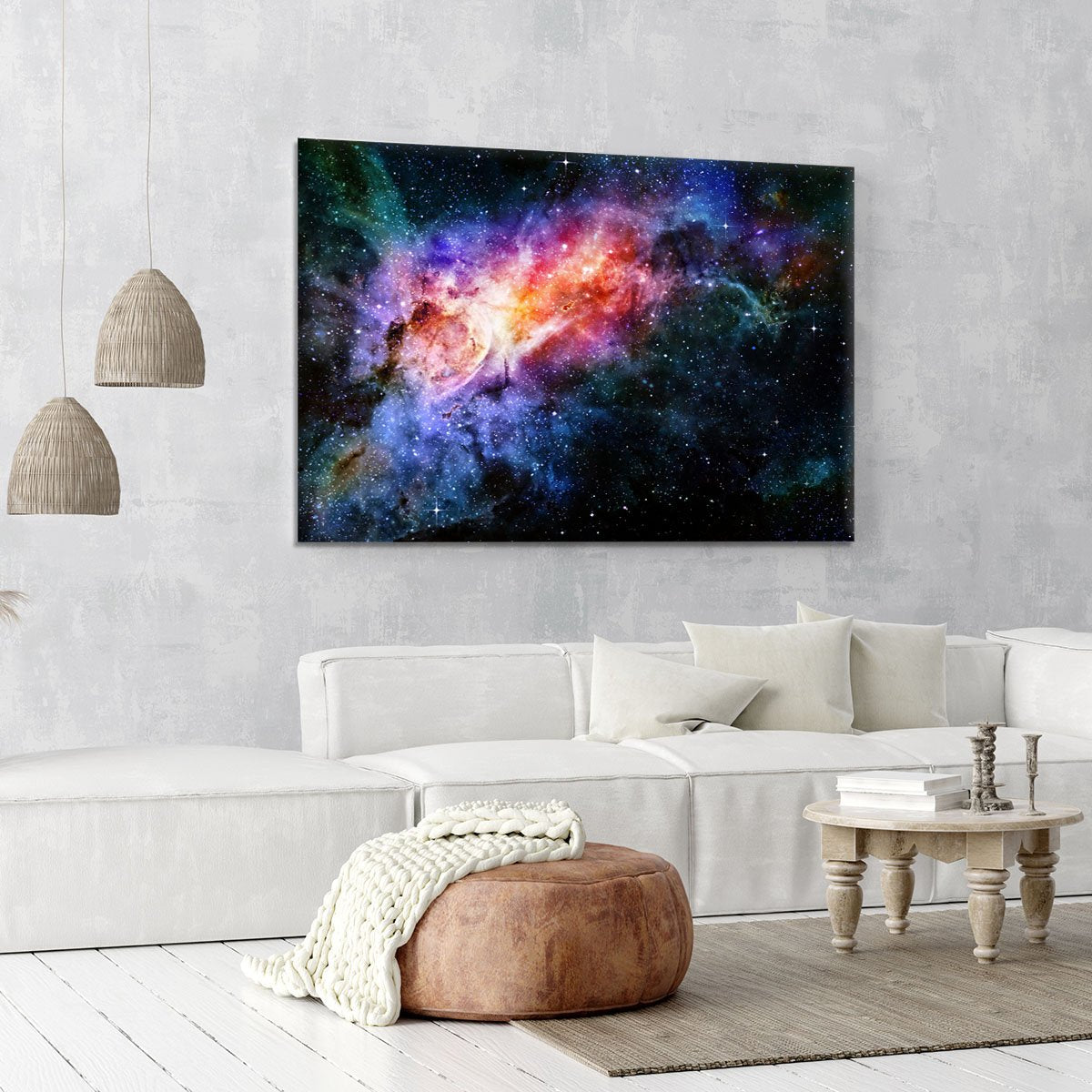 starry deep outer space nebula and galaxy Canvas Print or Poster
