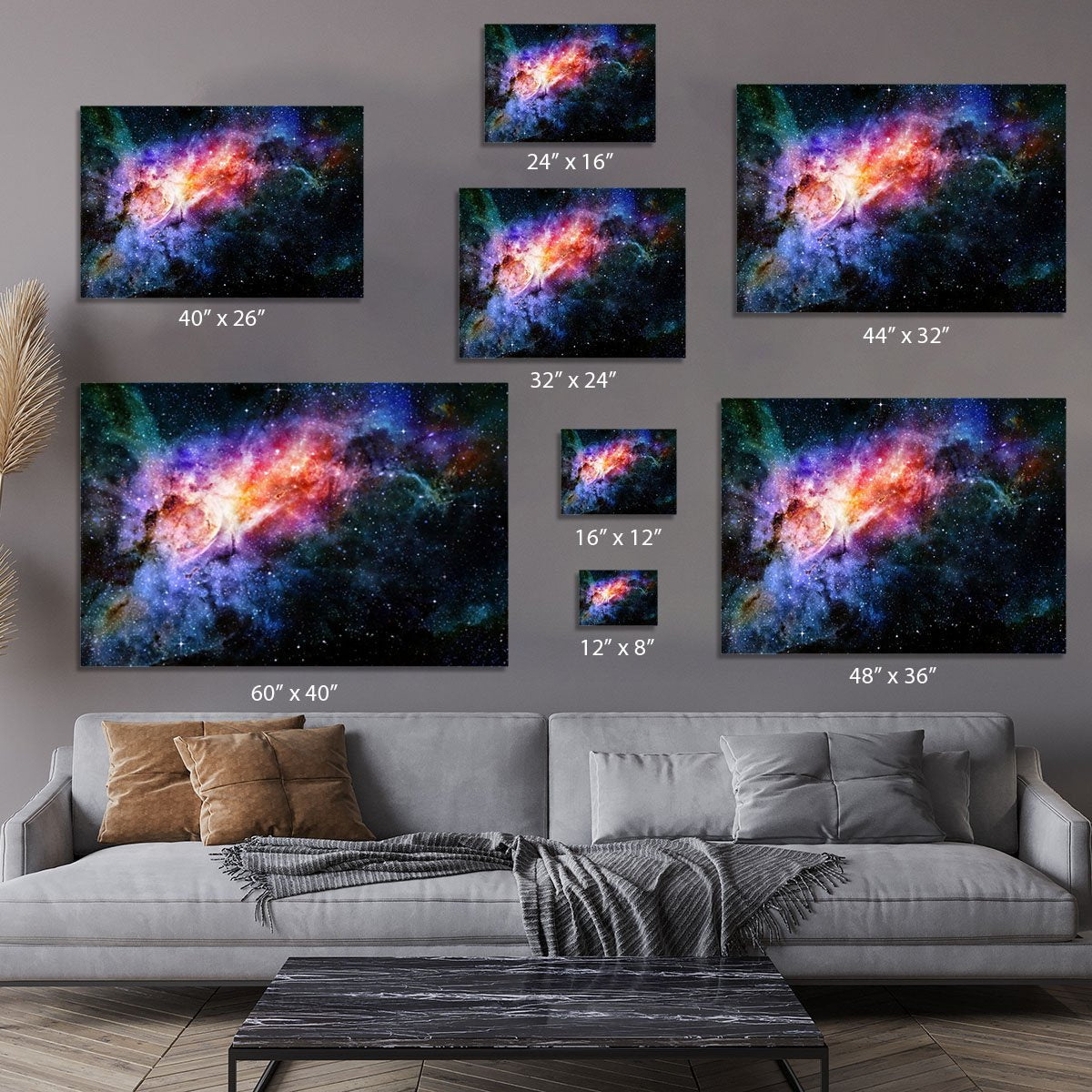 starry deep outer space nebula and galaxy Canvas Print or Poster