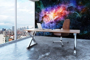 starry deep outer space nebula and galaxy Wall Mural Wallpaper - Canvas Art Rocks - 3