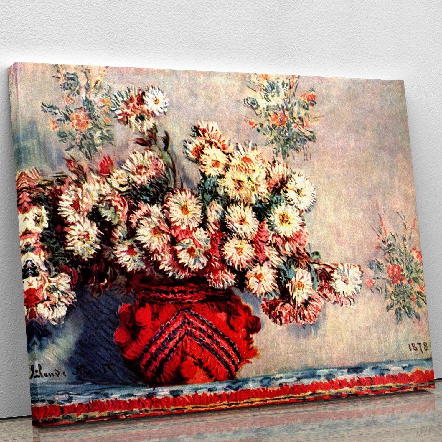still life chrysanthemums Canvas Print or Poster