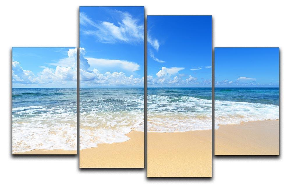 summer sky of Okinawa 4 Split Panel Canvas - Canvas Art Rocks - 1