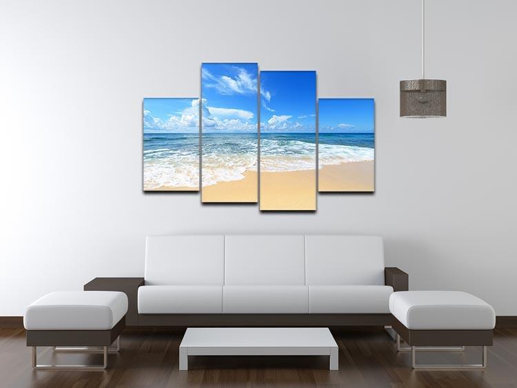 summer sky of Okinawa 4 Split Panel Canvas - Canvas Art Rocks - 3
