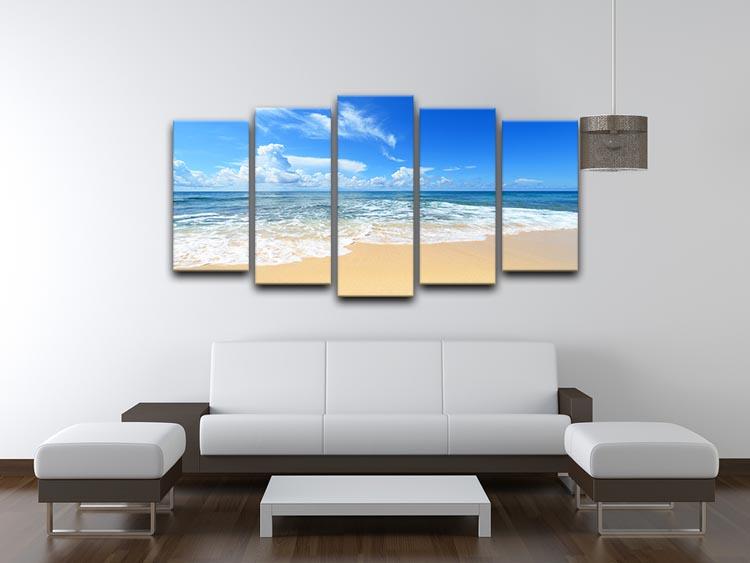 summer sky of Okinawa 5 Split Panel Canvas - Canvas Art Rocks - 3
