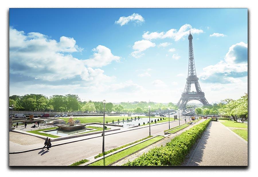 sunny morning and Eiffel Towe Canvas Print or Poster  - Canvas Art Rocks - 1