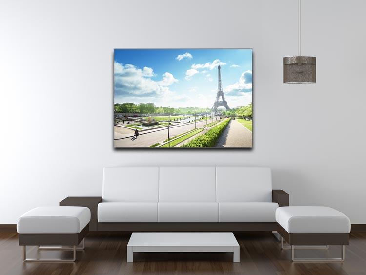 sunny morning and Eiffel Towe Canvas Print or Poster - Canvas Art Rocks - 4