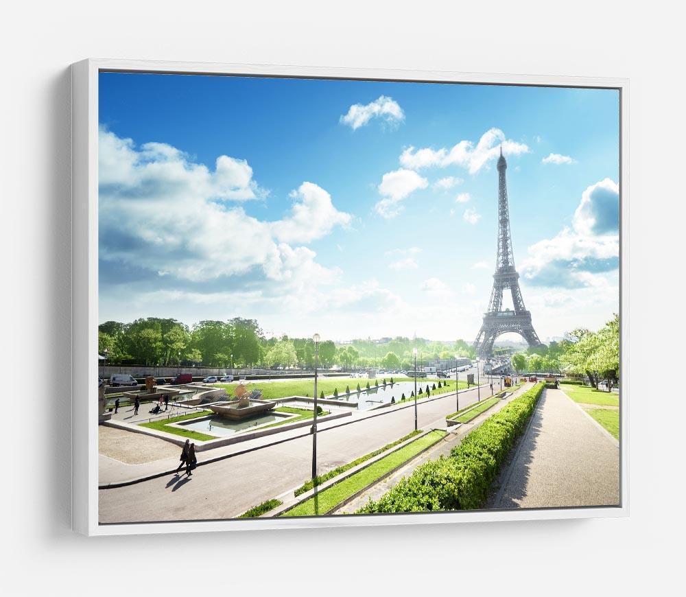 sunny morning and Eiffel Towe HD Metal Print