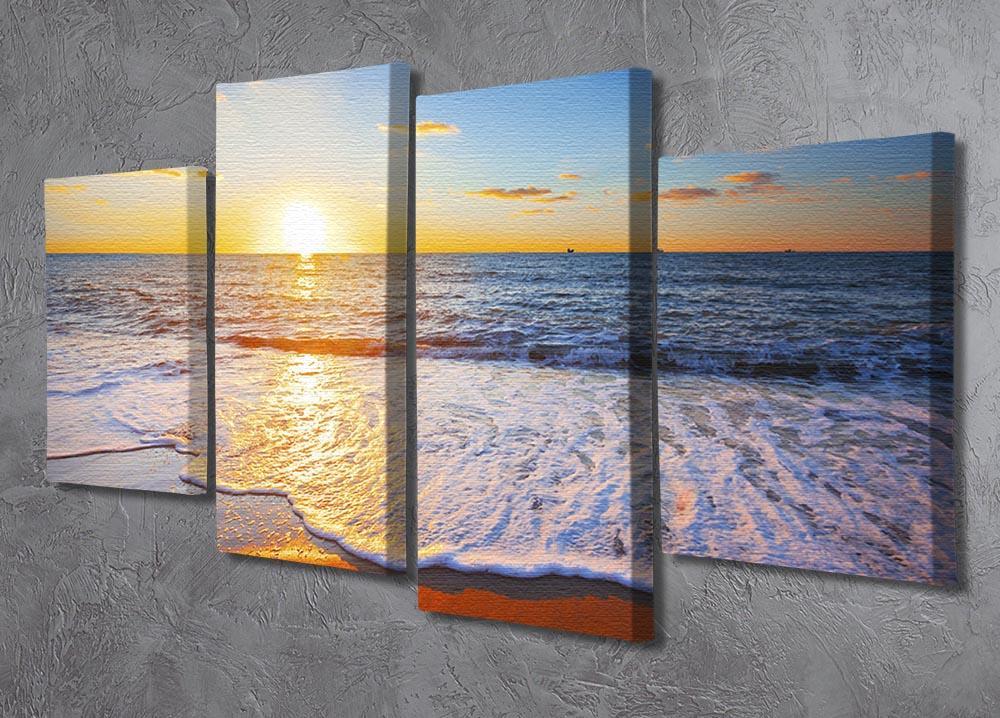 sunset and sea 4 Split Panel Canvas - Canvas Art Rocks - 2