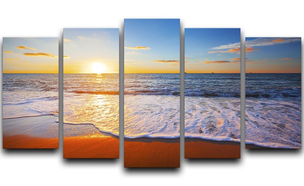 sunset and sea 5 Split Panel Canvas - Canvas Art Rocks - 1