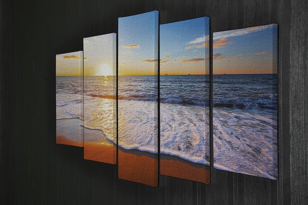 sunset and sea 5 Split Panel Canvas - Canvas Art Rocks - 2