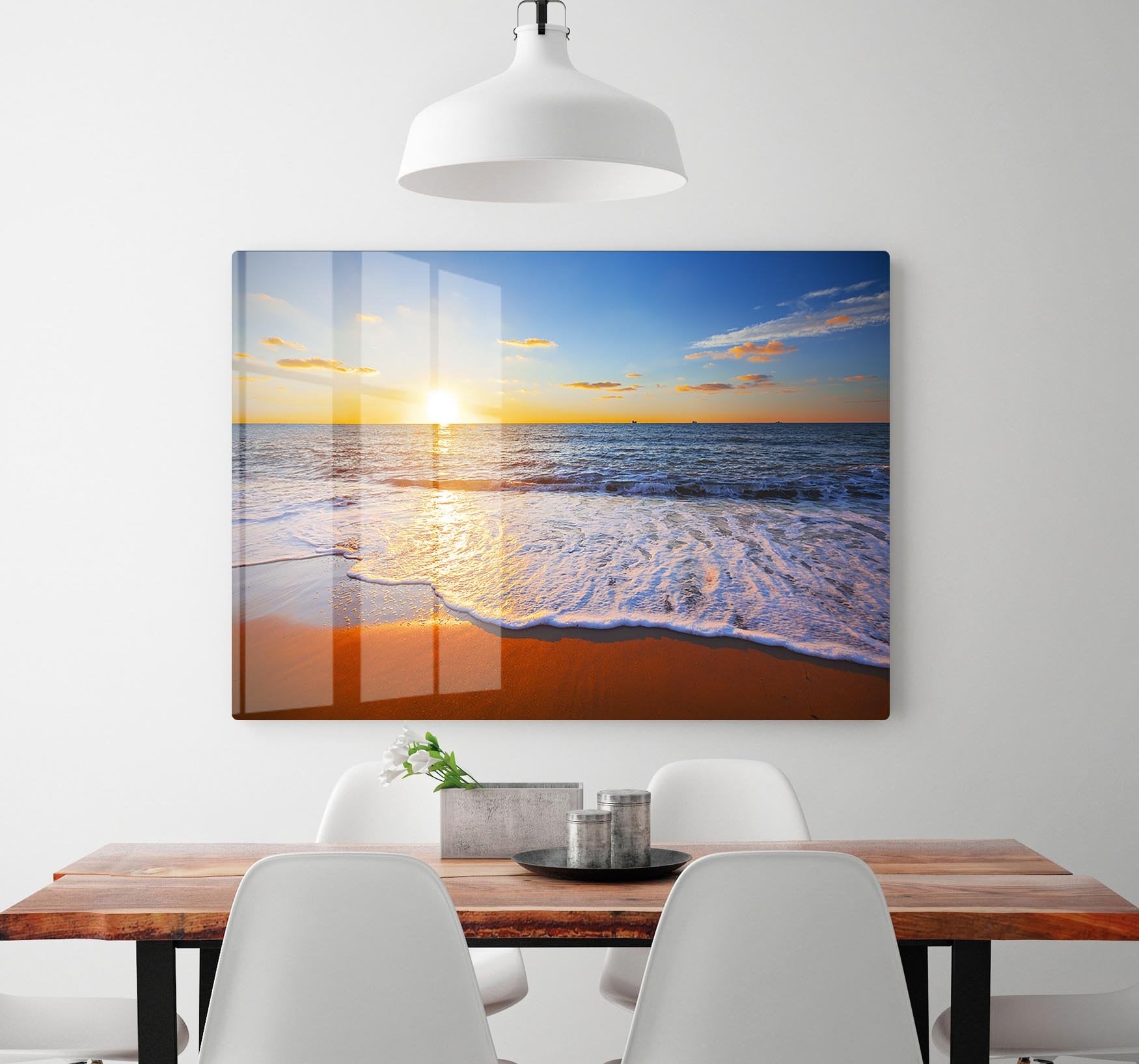 sunset and sea HD Metal Print - Canvas Art Rocks - 2