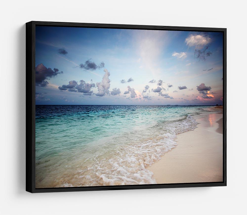 sunset on the sea beach HD Metal Print - Canvas Art Rocks - 6
