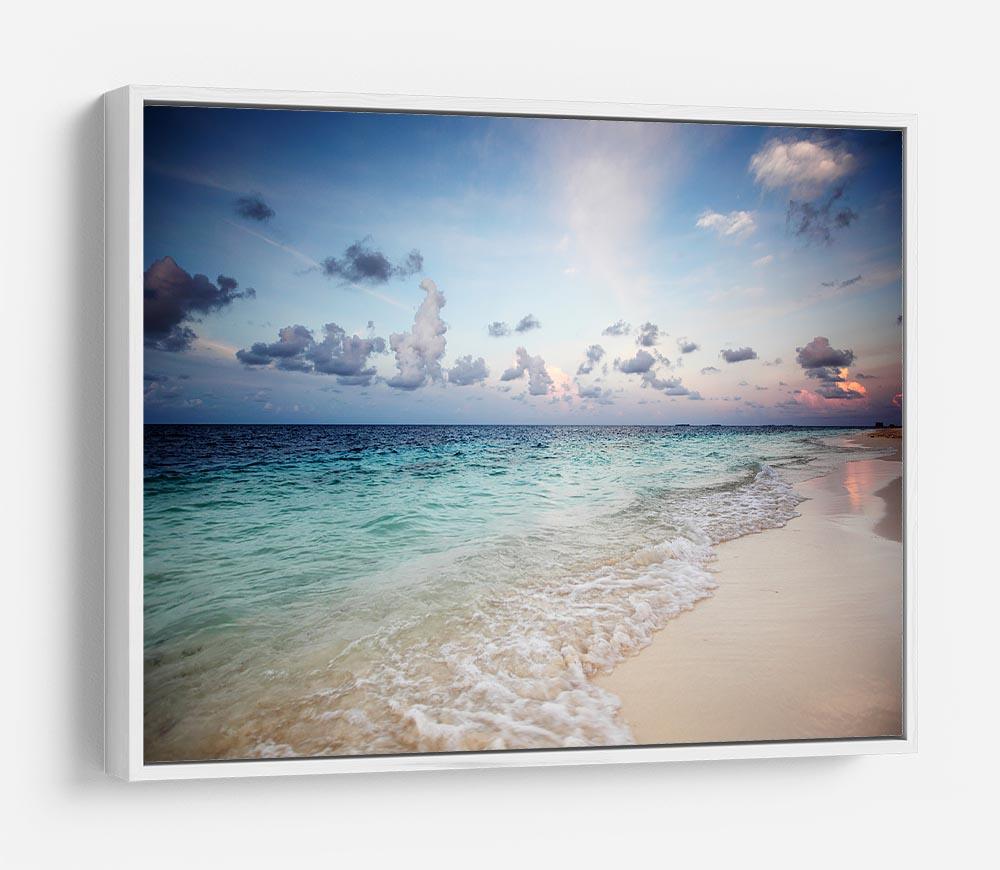 sunset on the sea beach HD Metal Print - Canvas Art Rocks - 7