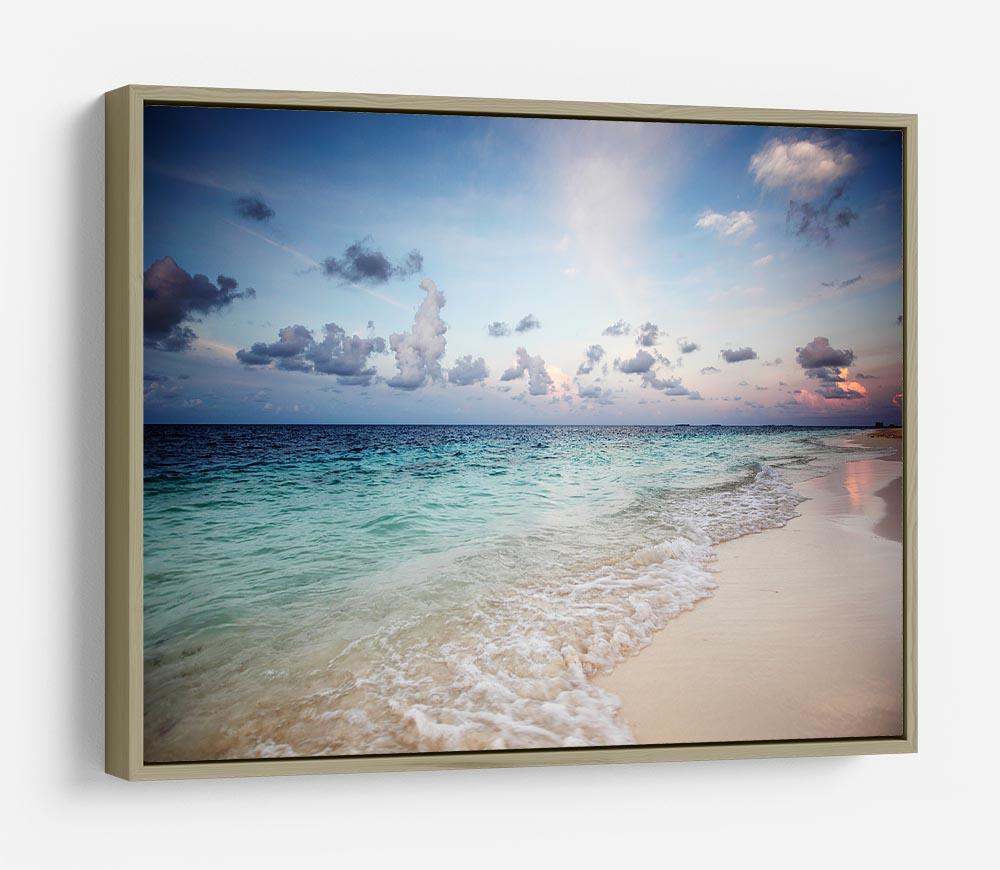 sunset on the sea beach HD Metal Print - Canvas Art Rocks - 8