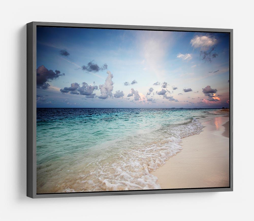 sunset on the sea beach HD Metal Print - Canvas Art Rocks - 9