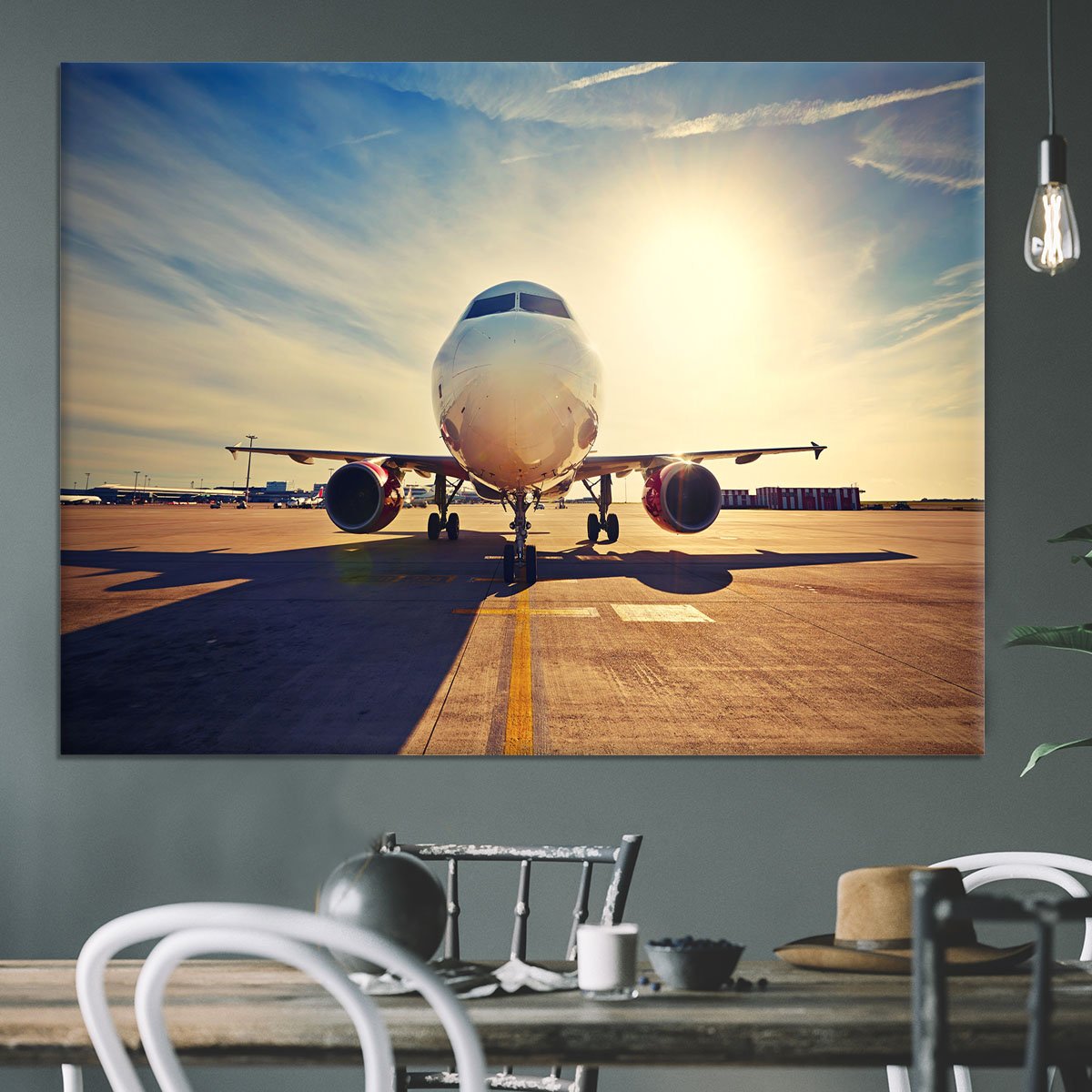 take off at the sunrise Canvas Print or Poster