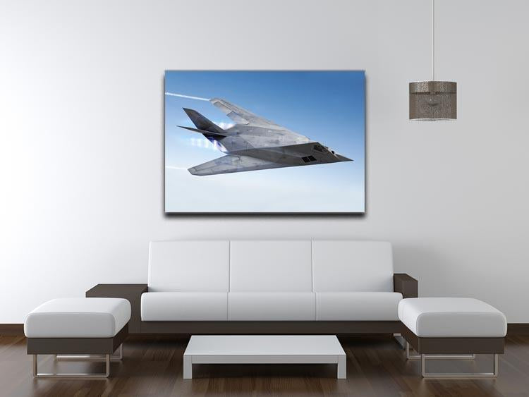 tealth aircraft streaking through the sky Canvas Print or Poster - Canvas Art Rocks - 4