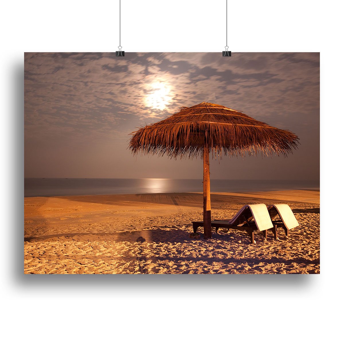 the sunset beach landscape Canvas Print or Poster