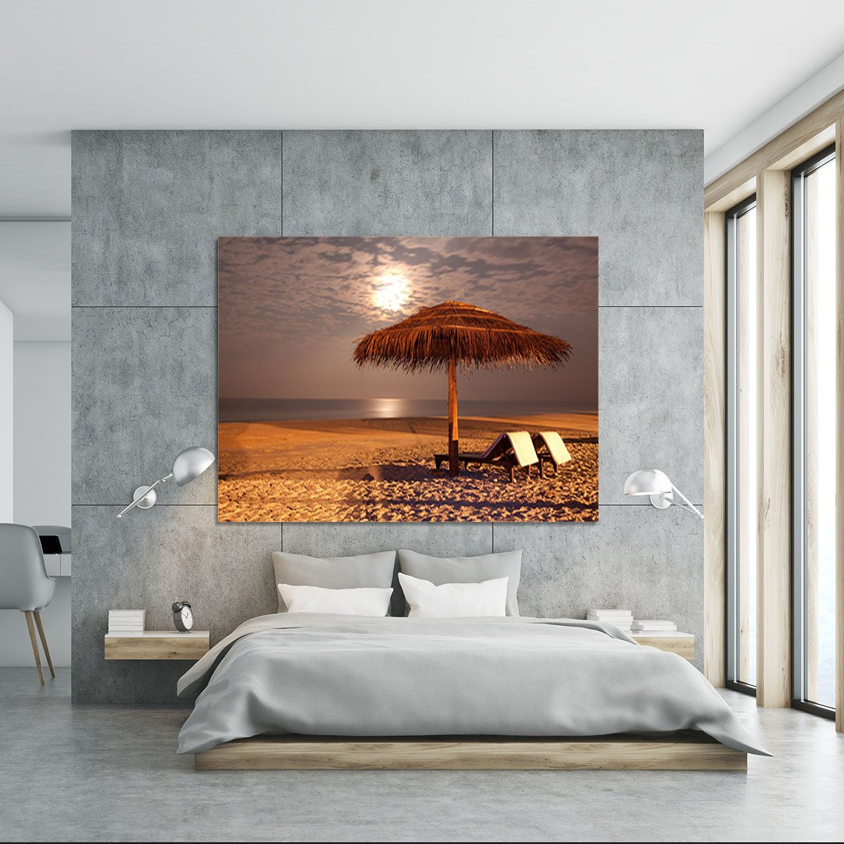 the sunset beach landscape Canvas Print or Poster