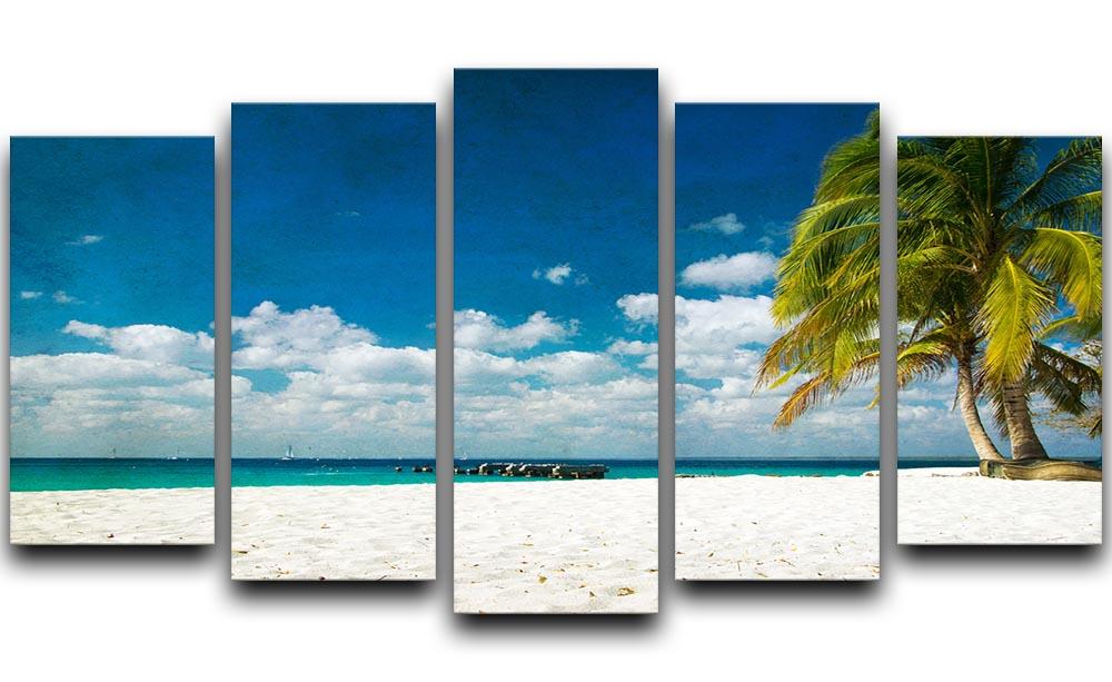 tropical beach 5 Split Panel Canvas - Canvas Art Rocks - 1