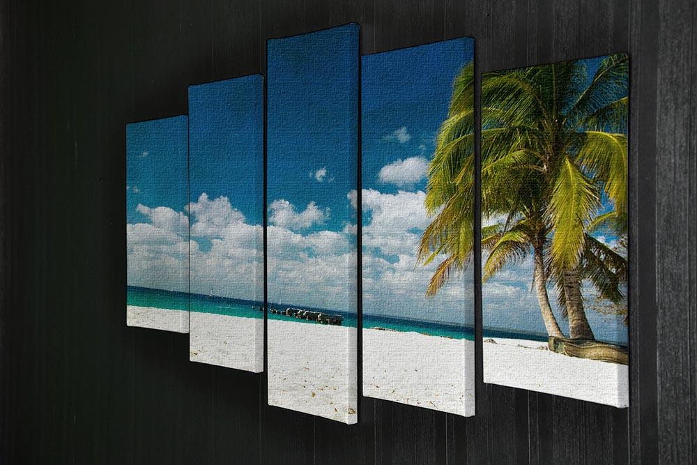 tropical beach 5 Split Panel Canvas - Canvas Art Rocks - 2