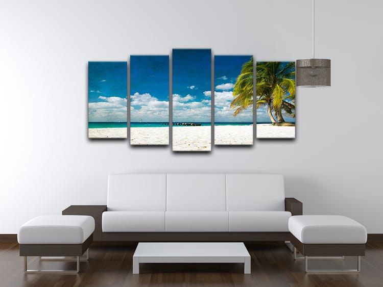 tropical beach 5 Split Panel Canvas - Canvas Art Rocks - 3