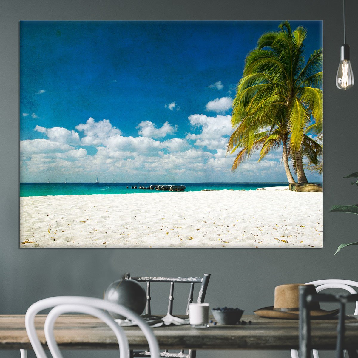 tropical beach Canvas Print or Poster